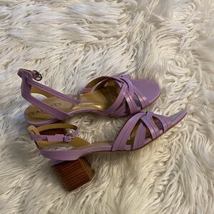 Talbots Lavender Strappy Heels size 5.5 BNWOT see all photos